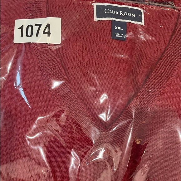 Club Room Men’s Sweater Size XXL Burgundy Color Merino Wool Blend Crew Neck - Picture 5 of 5